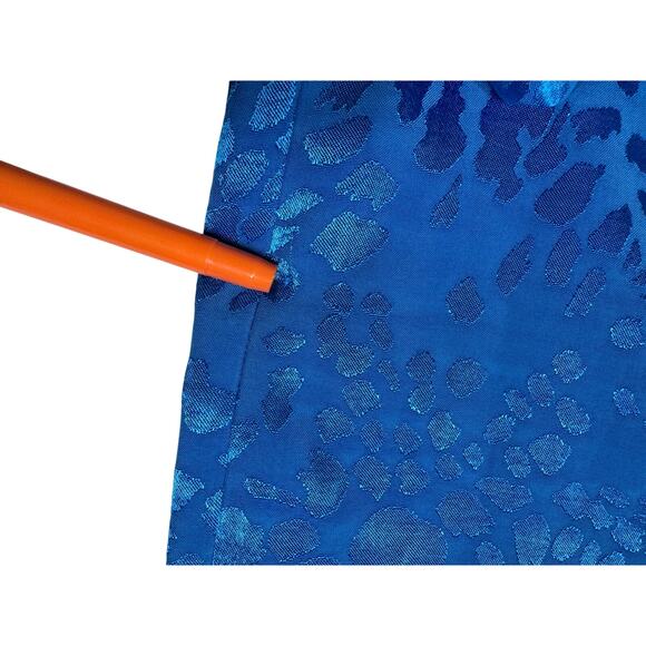 🧿 ZARA Blue Leopard Jacquard Blazer – XS (Oversized, NWT!) - Picture 9 of 10